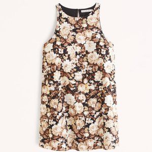 NWT Abercrombie High-Neck Linen-Blend Mini Dress XS